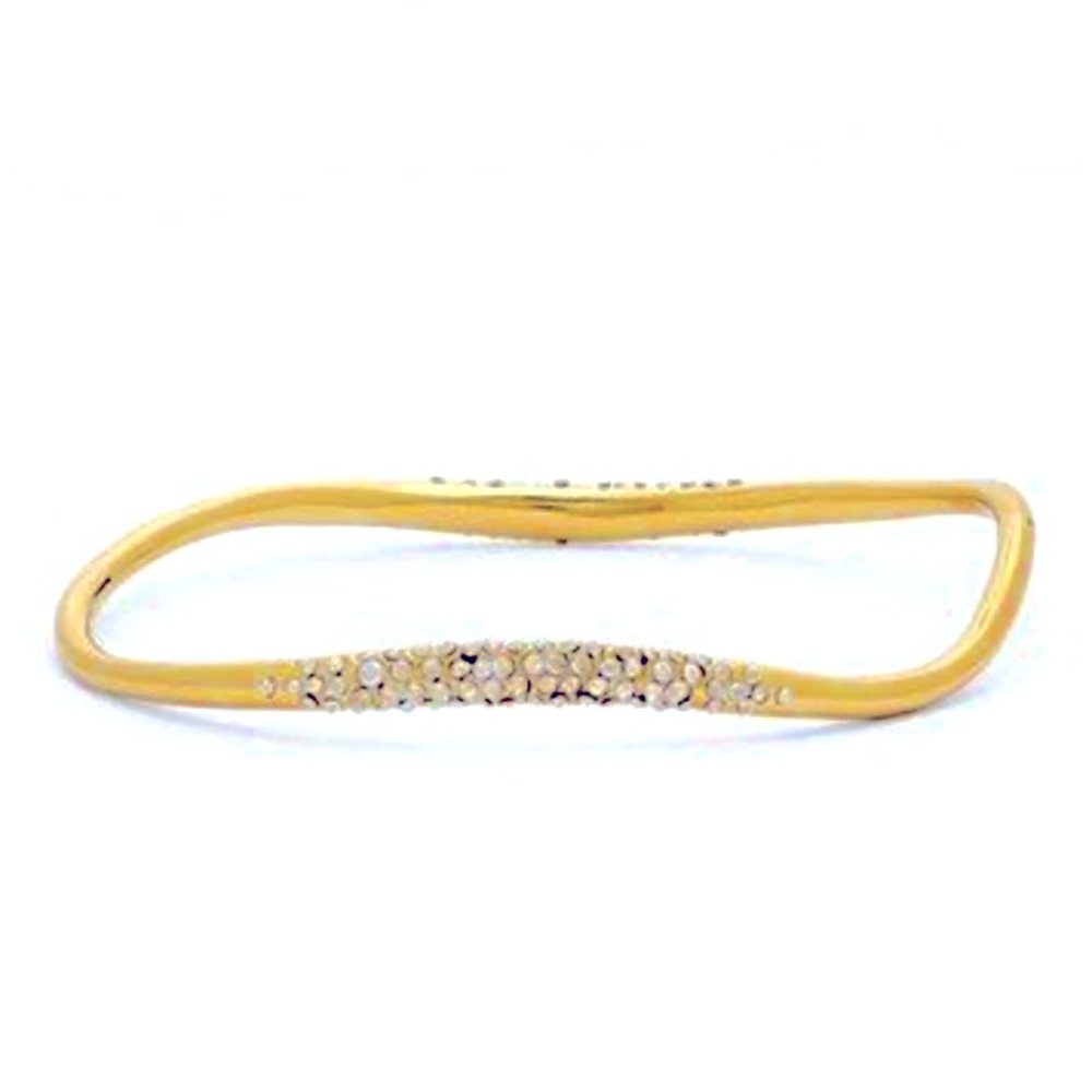 Alexis Bittar Miss Havisham Gold Pave Bangle